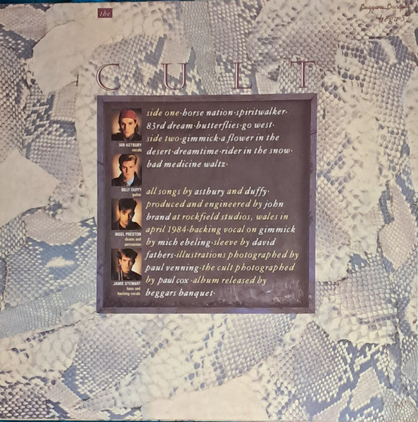 Image of Back Cover of LP - VG/VG - THE CULT, Dreamtime (Beggars Banquet; BEGA 57, UK 1984, Inner, Damont Runouts On Both Sides ), Strong VG,  - 2116522C