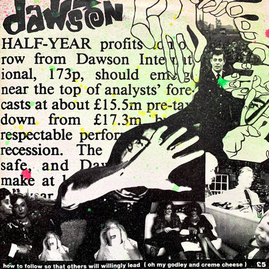 Image of Front Cover of LP - VG+/VG+ - DAWSON, How To Follow So That Others Will Willingly Lead (Oh My Godley And Creme Cheese) (Gruff Wit Records; GRUFF 005, UK 1991, Fold Over Textured Sleeve, 4 Inserts), ,  - 2126269E