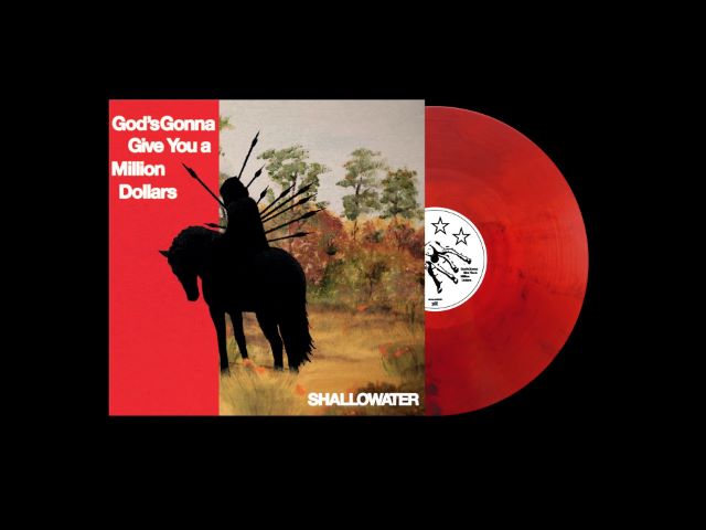 Image of Label Cover of LP - NEW/NEW - SHALLOWATER, God's Gonna Give You A Million Dollars (Tight Knit; KNIT3LP2, Europe 2026 Reissue, Inner, Red Smoke Vinyl), , Born where the dust bowl never died, the West Texas raised trio that is Shallowater   Blake Skipper (guitar/vocals), Tristan Kelly (bass), and Ryan Faulkenberry (drums)   combines lowcore, post-hardcore, country, and Americana elements that defy genre labels. Quickly establishing themselves as ones to watch in the alt-country/slowcore scene, the po