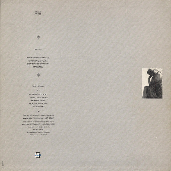 Image of Back Cover of LP - VG/VG - DATA-BANK-A, The Birth Of Tragedy (Lively Art; ARTY 5, France 1988), ,  - 2126215E