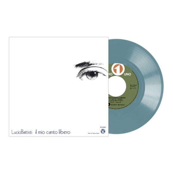 Image of Front Cover of 7" - VG/VG+ - LUCIO BATTISTI, Il Mio Canto Libero / Confusione (Numero Uno; 19439914607, Europe 2022, Turquoise Vinyl; Numbered), Sticker on sleeve slightly ripped. Lightly creased. Numbered: 296/500,  - 2116588C