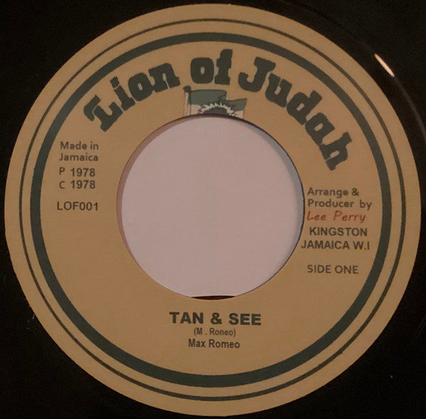 Image of Front Cover of 7" - /VG+ - MAX ROMEO, Tan & See (Lion Of Judah; LOF001,  2024), , A Max Romeo   Tan & SeeB Lee Perry   Revolution Dub - 2116600C