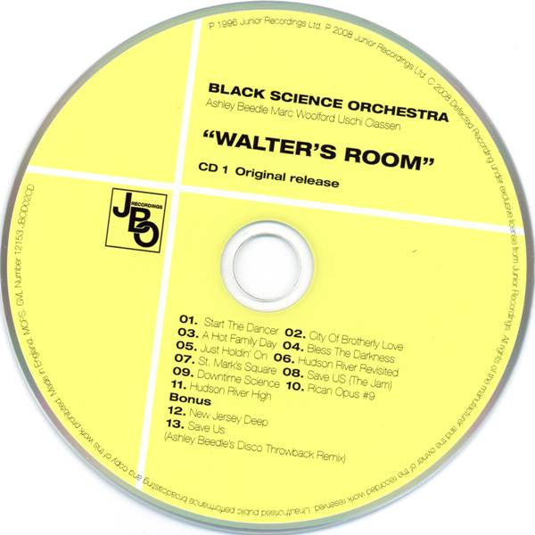 Image of Label Cover of CD - VG/M - BLACK SCIENCE ORCHESTRA, Walter's Room (Junior Boy's Own; JBOD02CD, UK 2008), ,  - 2156179S
