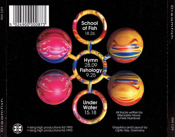 Image of Back Cover of CD - VG+/VG - DREAMFISH, Dreamfish (Rising High Records; RSN CD9, UK 1993, Jewel Case), ,  - 2116594C