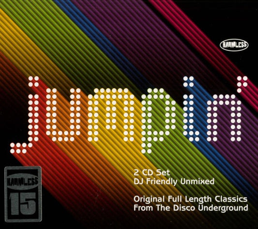 Image of Front Cover of 2xCD - M/M - VARIOUS, Jumpin' (Original Full Length Classics From The Disco Underground) (Harmless ; HURTCD 102, UK 2010, Card Slipcase with Jewel Case inside), Still SEALED In Stickered Shrinkwrap,  - 2116665C