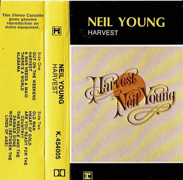 Image of Front Cover of Cassette - VG/VG+ - NEIL YOUNG, Harvest (Reprise Records ; K 454005, UK , J - Card), ,  - 2136171E