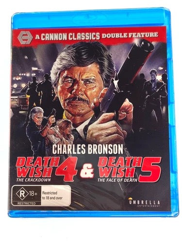 Image of Front Cover of DVD - VG+/VG+ - CHARLES BRONSON, Death Wish 4 & 5 (Umbrella Entertainment ; DAVID3835, Australia 2018), ,  - 2136216E
