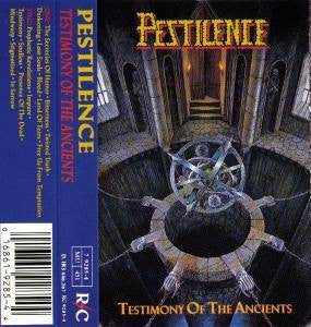Image of Front Cover of Cassette - VG+/VG+ - PESTILENCE, Testimony Of The Ancients (R/C Records; RC 9285-4, Europe 1991, J - Card), ,  - 3156065S