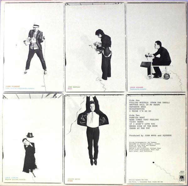 Image of Back Cover of LP - VG/VG+ - SQUEEZE, Argybargy (A&M Records; AMLH 64802, UK 1980, Inner), Few marks on side B.  Sticker damage to front, promo stamp on rear. ,  - 2126319E
