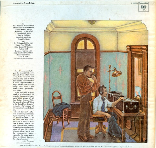Image of Back Cover of LP - VG+/VG - ROBERT JOHNSON, King Of The Delta Blues Singers (Vol. II) (Columbia; C 30034, Canada 1970, Insert), ,  - 2116690C