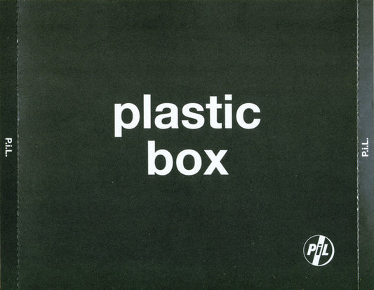 Image of Front Cover of 4xCD - NEW/NEW - PUBLIC IMAGE LIMITED (PIL), Plastic Box (Virgin; , Europe 2009, Double CD Case, 4CDs), , Special 2009 four CD edition of this long-deleted 64 track anthology from John 'Johnny Rotten' Lydon and PIL. Rising from the ashes of the Sex Pistols in 1978, Public Image Limited were by definition one of the pioneers of Post-Punk groups. With John Lydon's vocals complemented by ex-Clash guitarist Keith Levene, drummer Jim Walker and the now legendary Jah Wobble on bass, the gr