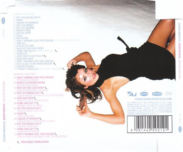 Image of Back Cover of 2xCD - VG/VG+ - DANNII MINOGUE, Neon Nights (Rhino Records; 5144-25021-2, UK 2007, Deluxe Edition), Crack on Case (back),  - 2256008S