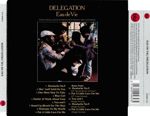 Image of Back Cover of CD - VG+/VG+ - DELEGATION, Eau De Vie (Big Break Records; CDBBR 0165, UK 2012 Reissue), ,  - 2256010S
