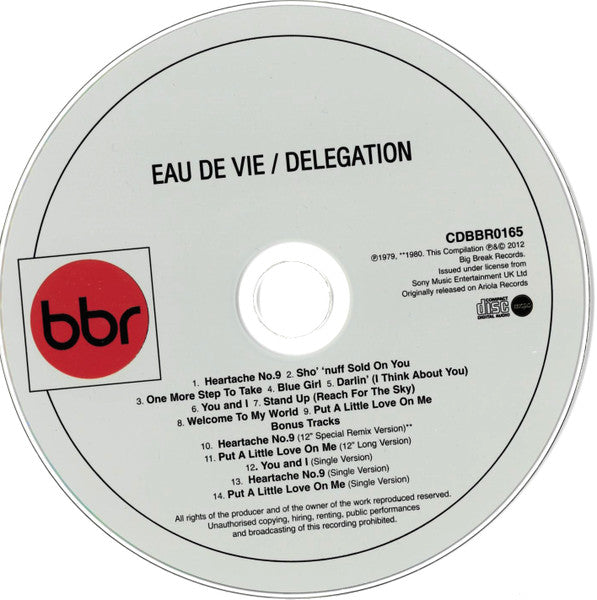 Image of Label Cover of CD - VG+/VG+ - DELEGATION, Eau De Vie (Big Break Records; CDBBR 0165, UK 2012 Reissue), ,  - 2256010S