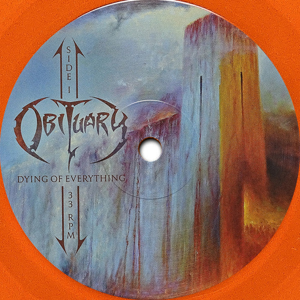 Image of Label Cover of LP - VG+/VG+ - OBITUARY, Dying Of Everything (Relapse Records; RR7520, USA & Europe 2023, Orange Vinyl), ,  - 2126298E