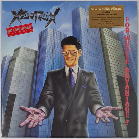 Image of Front Cover of LP - VG+/VG+ - XENTRIX, For Whose Advantage? (Music On Vinyl; MOVLP2878, Europe 2021 Reissue, Translucent Blue vinyl), ,  - 2126299E