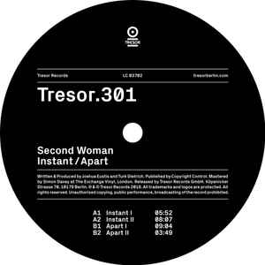 Image of Front Cover of 12" - /VG+ - SECOND WOMAN, Instant / Apart (Tresor; Tresor.301, Germany 2018, Company Sleeve), ,  - 2246061S