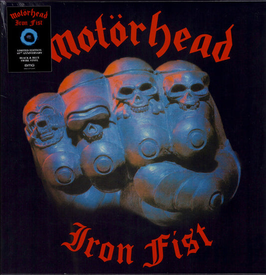 Image of Front Cover of LP - VG+/VG+ - MOT RHEAD, Iron Fist (BMG; BMGCAT542LPC, Worldwide 2022, 40th Anniversary Limited Edition Blue & Black Swirl), ,  - 2126310E