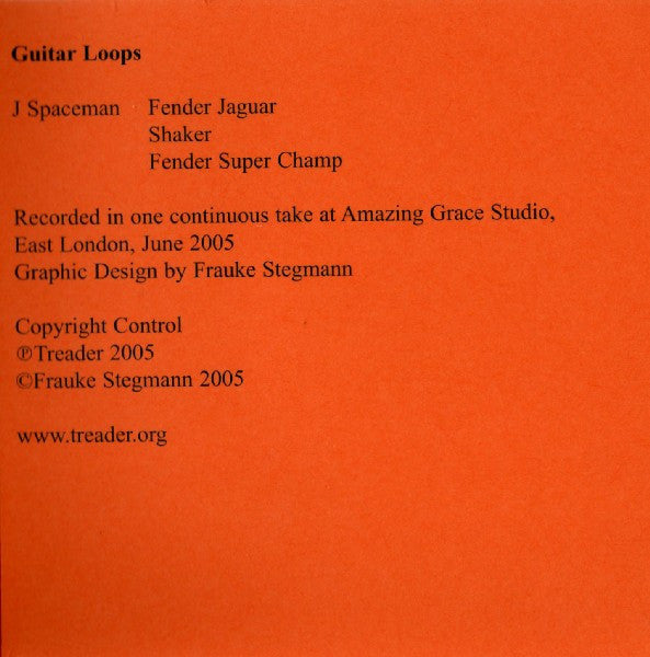 Image of Back Cover of CD - VG+/VG+ - J SPACEMAN, Guitar Loops (Treader; trd006, UK 2005, Gatefold), ,  - 2236038E