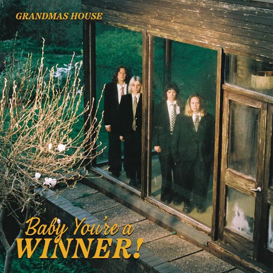Image of Front Cover of LP - NEW/NEW - GRANDMAS HOUSE, Baby You’re a Winner (Brace Yourself; BYREC64LP, UK 2026, Yellow Red Marble Coloured Vinyl), , ‘Baby You’re A Winner’ is a perfect illustration of the elevated musicality of the album that bears its name. Linking up across the record’s twelve tracks with producer Ali Chant (PJ Harvey, Perfume Genius, Yard Act), Baby You’re A Winner showcases a real levelling up for Grandmas House: more layered and involved than their trio of previous EPs - Grandmas Hous
