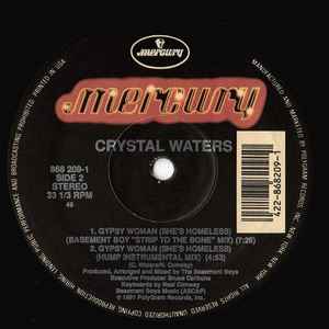 Image of Back Cover of 12" - VG/VG - CRYSTAL WATERS, Gypsy Woman (She's Homeless) (Mercury; 868 209-1, US 1991, Stickered Company Sleeve), Strong VG, very light marks only. Minor edge wear to sleeve.,  - 4026143E