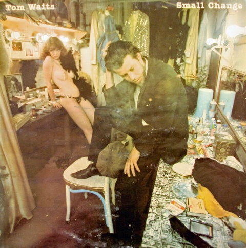 Image of Front Cover of LP - G+/VG - TOM WAITS, Small Change (Asylum; K53050, UK 1976, NO Inner, Made in UK on Label), Hairlines, heavy edge wear, ring wear,  - 2246021S