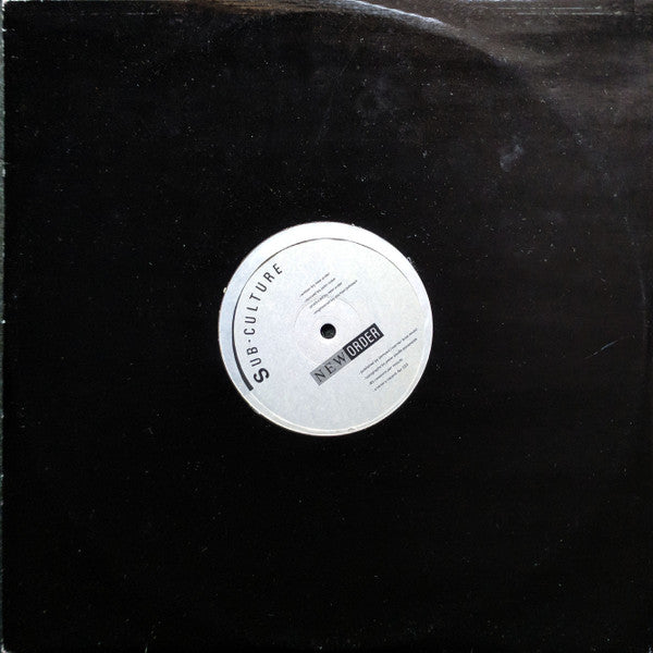 Image of Front Cover of 12" - /VG - NEW ORDER, Sub-Culture (Factory; fac 133, UK 1985, Plain Black Sleeve), ,  - 2216247C