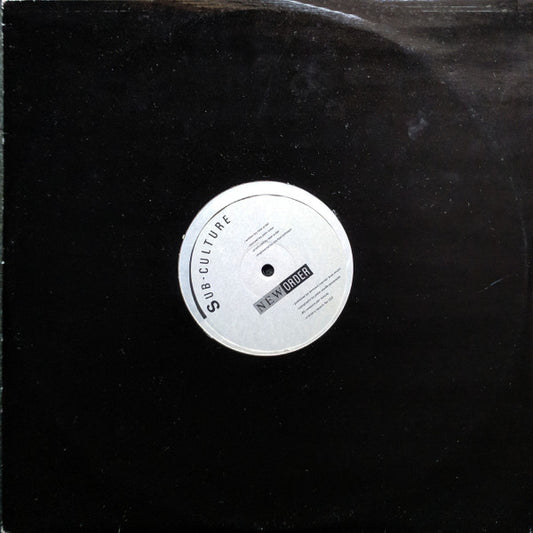 Image of Front Cover of 12" - /VG - NEW ORDER, Sub-Culture (Factory; fac 133, UK 1985, Plain Black Sleeve), ,  - 2216247C