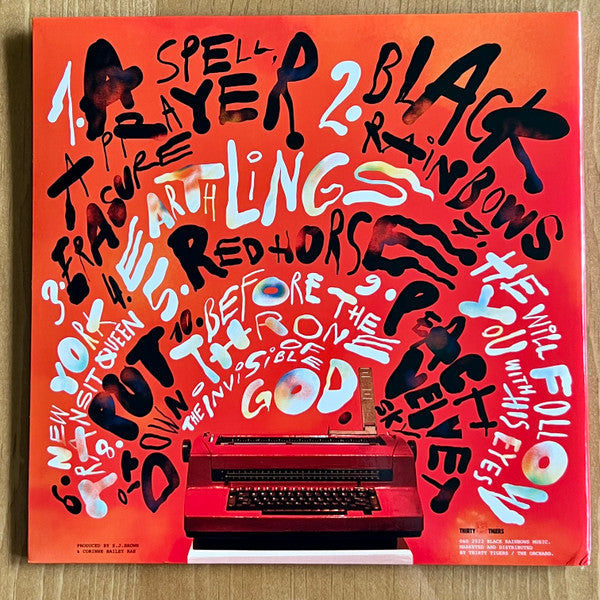 Image of Back Cover of 2xLP - VG+/VG - CORINNE BAILEY RAE, Black Rainbows (Thirty Tigers; BRM001LP, USA, Canada & UK 2023, Red Vinyl, D-Side etched., Gatefold, Black Inners & Insert, Poster, D-Side etched.), Strong VG,  - 2126339E