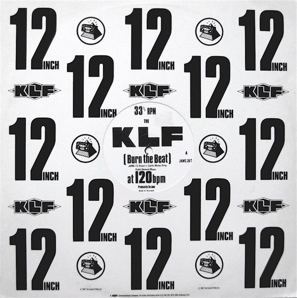 Image of Front Cover of 12" - VG/VG+ - THE KLF, Burn The Beat (KLF Communications; JAMS 26T, UK 1988, Company Sleeve), ,  - 2226021E