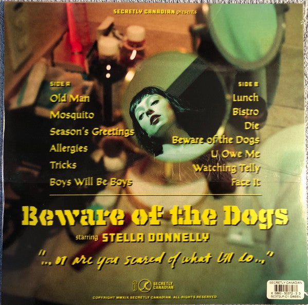 Image of Back Cover of LP - VG/VG+ - STELLA  DONNELLY, Beware Of The Dogs (Secretly Canadian ; SC372, UK, Europe & US 2019, Inner, Green Vinyl), Corner Bump,  - 2126325E