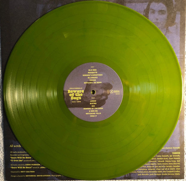 Image of Label Cover of LP - VG/VG+ - STELLA  DONNELLY, Beware Of The Dogs (Secretly Canadian ; SC372, UK, Europe & US 2019, Inner, Green Vinyl), Corner Bump,  - 2126325E