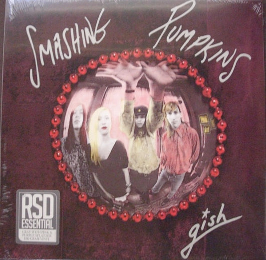 Image of Front Cover of LP - NEW/NEW - SMASHING PUMPKINS, Gish (35th Anniversary Edition) (Universal; 5724432, Europe 2026 Reissue, Grey with Pink and Purple Splatter), , The Smashing Pumpkins  spiritual debut and one of the best rock albums of the 1990s. Featuring the singles  Siva,   I Am One  and  Rhinoceros,  on exclusive gray w/ pink & purple splatter 180-gram color vinyl, with original 1991 packaging in celebration of its 35th anniversary. - 2256076S