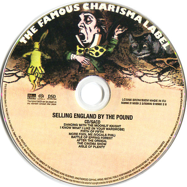 Image of Label Cover of 2xCD - VG/VG - GENESIS, Selling England By The Pound (Virgin; 50999 519559 2 2, Europe 2008, Jewel Case, SACD + DVD), SACD has few surface marks but plays fine.,  - 2236058E