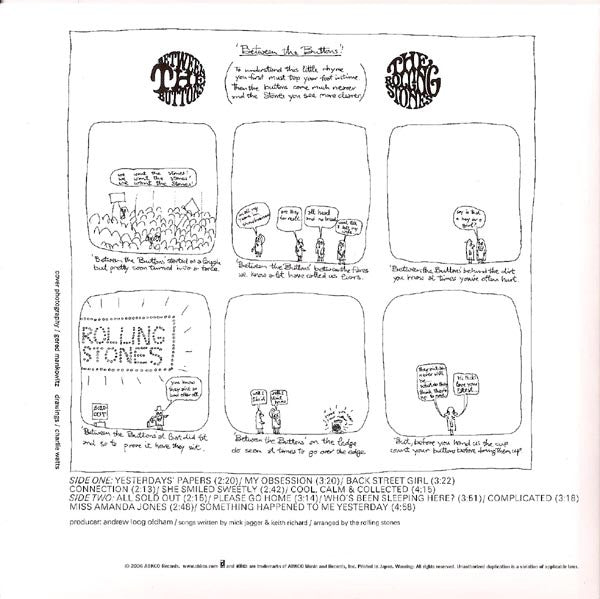 Image of Back Cover of CD - VG+/VG+ - THE ROLLING STONES, Between The Buttons (ABKCO; UICY-93024, Japan 2006, Card Sleeve), With obi,  - 2236062E