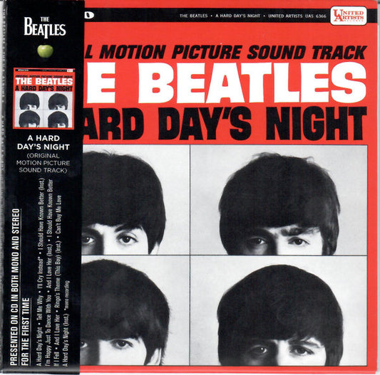 Image of Front Cover of CD - VG+/VG+ - THE BEATLES, A Hard Day's Night (Original Motion Picture Sound Track) (Apple Records; B0019700-02, US 2014, Card Sleeve), With obi,  - 2236063E