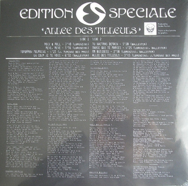 Image of Back Cover of LP - VG/VG - EDITION SP CIALE, All e Des Tilleuls (Golden Pavilion Records; GP1016, Portugal 2012), Light hairlines. A little ringwear. Top seam has a small split. ,  - 2226047E
