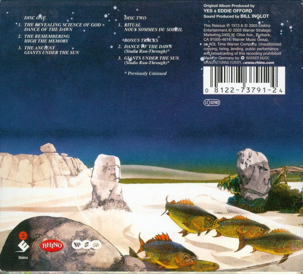 Image of Back Cover of 2xCD - EX/EX - YES, Tales From Topographic Oceans (Elektra; 8122-73791-2, Europe 2003 Reissue, Double Digipak In Slipcase, Booklet), ,  - 2216207C