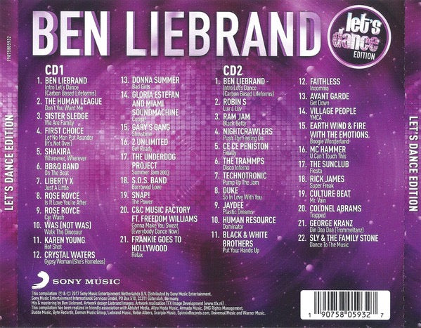 Image of Back Cover of 3xCD - VG/VG+ - BEN LIEBRAND, Let's Dance Edition (Sony Music; 19075805932, Netherlands 2017, Fatbox Double Case), ,  - 2236067E