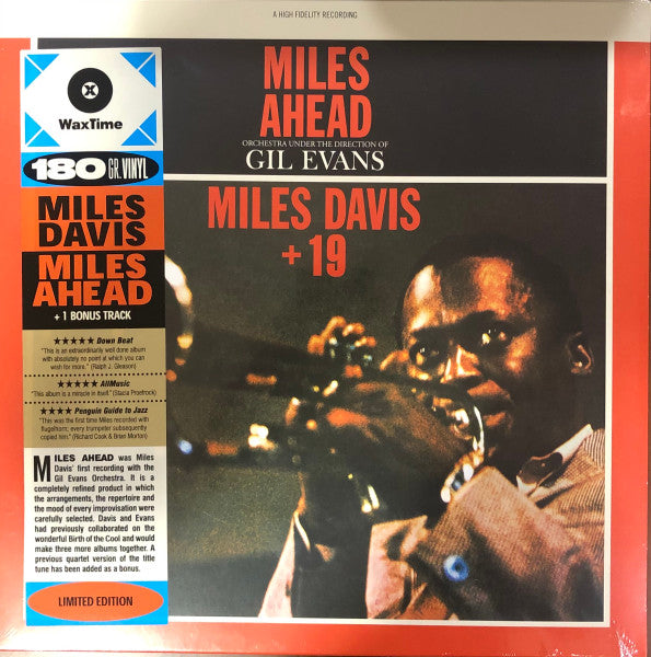 Image of Front Cover of LP - VG+/EX - MILES DAVIS, Miles Ahead (Waxtime; 772283, Europe 2021 Reissue), ,  - 2226052E