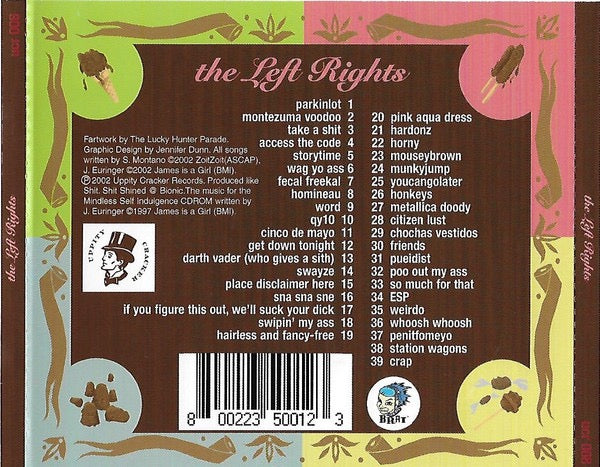 Image of Back Cover of CD - VG+/VG - THE LEFT RIGHTS, The Left Rights (Uppity Cracker; UCR 008, US 2002, Jewel Case), ,  - 2236070E