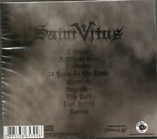 Image of Back Cover of CD - VG+/VG+ - SAINT VITUS, Saint Vitus (Urubuz Records; UBZ#128, Brazil 2019, Card Slipcase with Jewel Case inside), ,  - 2236072E