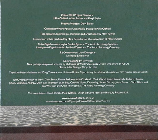 Image of Back Cover of 2xCD - EX/M - MIKE OLDFIELD, Crises (Mercury; 374 044-7, Europe 2013 Reissue, Double Digipak, Booklet, Deluxe Edition), Still SEALED In Stickered Shrinkwrap,  - 2216232C