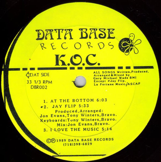 Image of Front Cover of 12" - /VG - K.O.C., At The Bottom (Data Base Records ; DBR002, US 1989), few faint scuffs - minor,  - 2246134S