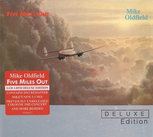 Image of Front Cover of 2xCD - EX/M - MIKE OLDFIELD, Five Miles Out (Mercury; 374043-7, Europe 2013 Reissue, Double Digipak, Booklet, Deluxe Edition With DVD), Still SEALED In Stickered Shrinkwrap. Old Security Tag On Rear Shrinkwrap.,  - 2216233C