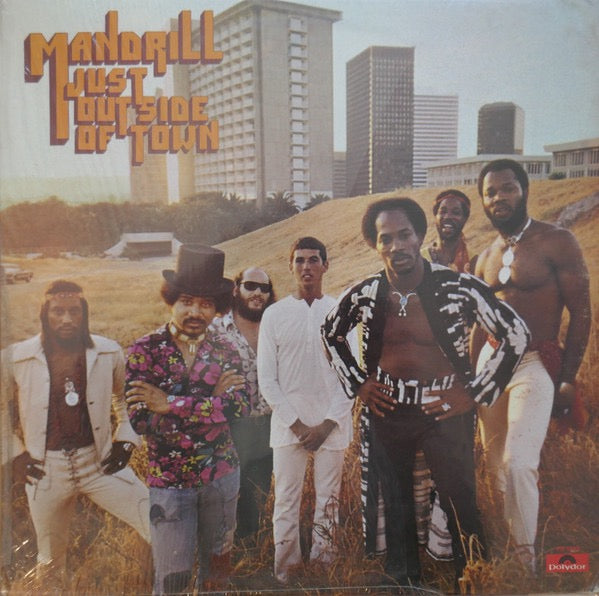 Image of Front Cover of LP - VG/VG - MANDRILL, Just Outside Of Town (Polydor; PD 5059, US 1973, Pasteback Sleeve), Solid VG across the  board.,  - 2216261C