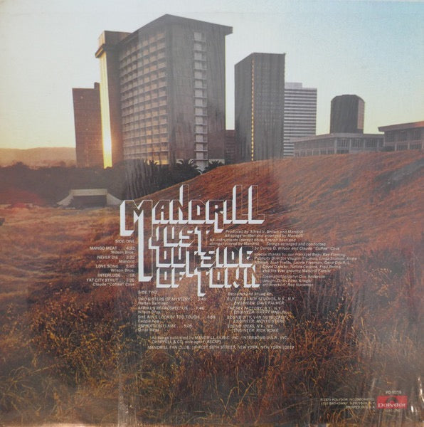 Image of Back Cover of LP - VG/VG - MANDRILL, Just Outside Of Town (Polydor; PD 5059, US 1973, Pasteback Sleeve), Solid VG across the  board.,  - 2216261C