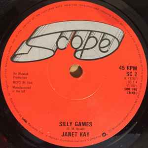 Image of Front Cover of 7" - /VG+ - JANET KAY, Silly Games / Dangerous (Scope; SC 2, UK 1979, Plain Sleeve, Solid Centre), SWOL,  - 3256041S