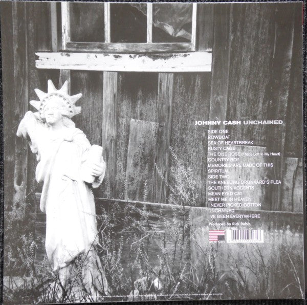 Image of Back Cover of LP - VG/VG+ - JOHNNY CASH, Unchained (American Recordings; 5101-12793-1, UK 2006 Reissue, Inner), ,  - 2216089C