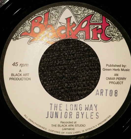 Image of Front Cover of 7" - /VG+ - JUNIOR BYLES, The Long Way (Black Art; ART08, UK 1990s Reissue), ,  - 2226167E